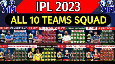 ipl teams 2023 players list by team